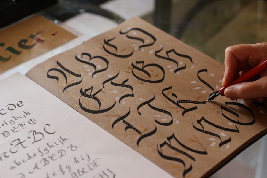 Photo calligraphy for beginners tools first strokes